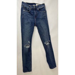 Rag & Bone High Rise Skinny Jeans W1532K520BON Bonnie Grunge 17409 Size 25